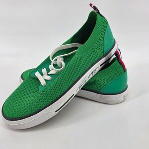 Tommy‎ Hilfiger Women 10Green Knit Low Top Lace Up Sneakers Shoes twgessie
